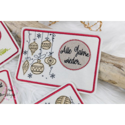 Stickdatei - Weihnachtsbaumkugeln Doodle